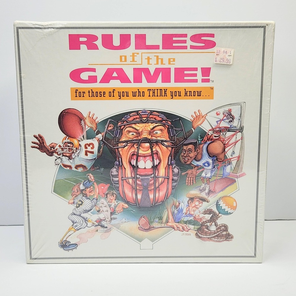 Vintage 1995 Game Technologies Rules Of The Game Sports Board Game New Sealed